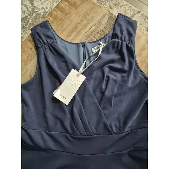 Grace Karin blue  Sleeveless A-Line Cocktail Dress Size M NWT Wedding Guest - Picture 3 of 12